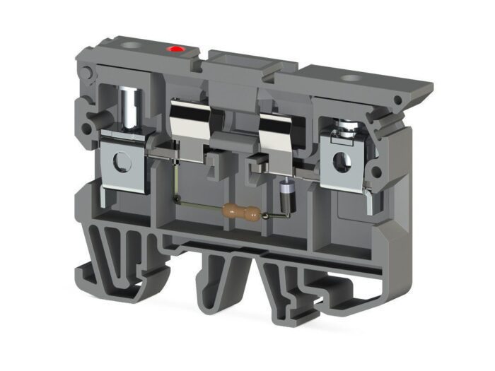 ASK 2LD terminal block; 220AC; grey - Image 1