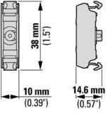 M22-FLED-R red LED light; 12-30AC/DC; front mounted; spring clamp connection; low voltage - Image 2