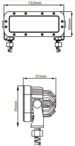 SNT-RL181-1 safety light; red; 10-80DC; metal housing; continuous; IP67 - Image 2