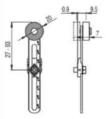VN A00KP travel switch metal long adjustable lever with plastic roller, Ø 20mm - Image 2