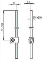 VN A00LH teekonnalüliti klaaskiust reguleeritav varras; Ø 6x200mm - pilt 2