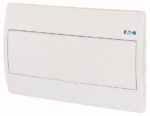 BC-U-1/18-TW-ECO plastic shield with hatch; 260x410x106mm; recessed; ABS; white; 1x18 modules; IP40