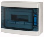 IKA-1/12-ST plastic shield with hatch; 246x310x148mm; surface mounted; ABS; grey; 1x12 modules; IP65