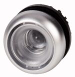 Кнопка M22-DR-X, фиксированная, без подсветки, без крышки, с серебряным кольцом