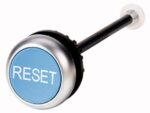 M22-DZ-B-GB14 кнопка; выдвижная; без подсветки; синий RESET; с серебряным кольцом