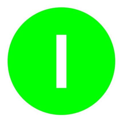 M22-XDH-G-X1 push button cover; green; “I”; high; without lighting