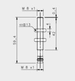 IS-08-A3-S1 induktiivandur; 10-30DC; "flush"; standard korpus; 1,5mm; NPN; NO; M8 pistik; IP67