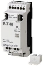 EASY-E4-UC-8RE1 expansion module, 12/24DC, 24AC, 4 digital inputs, 4 relay outputs.