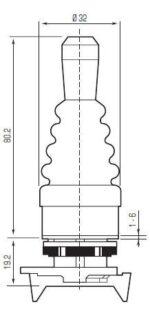 PMJN8Q4 joystick; tagastuv; neljasuunaline - pilt 2