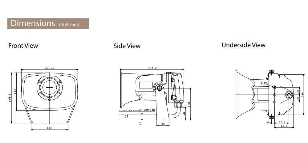 4526 EHS Electronic siren, 12-24DC, 110dB, 32 tones, MP3, IP65 - Image 2