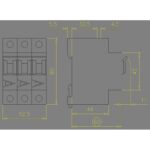 PL6-B6/3 линейный автоматический выключатель, 3 полюса, 6A, характеристика B, 6kA - Изображение 2