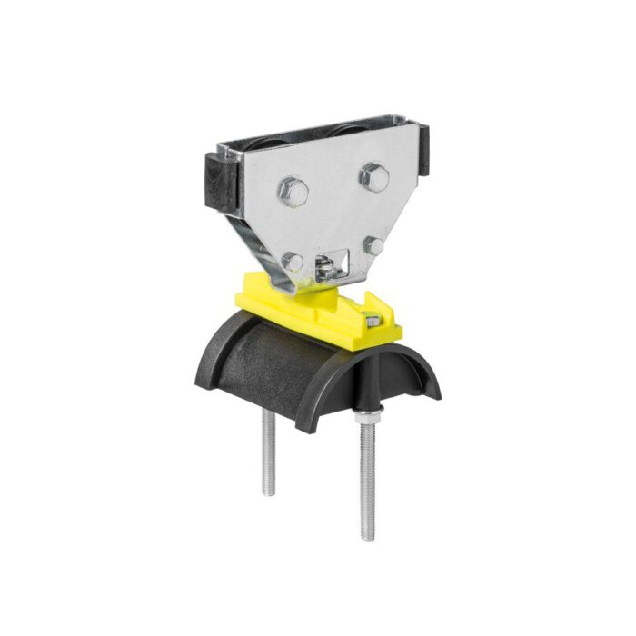 Plastic carrier; with two plastic rollers; for rope; for max 55mm ribbon cable. - Image 1
