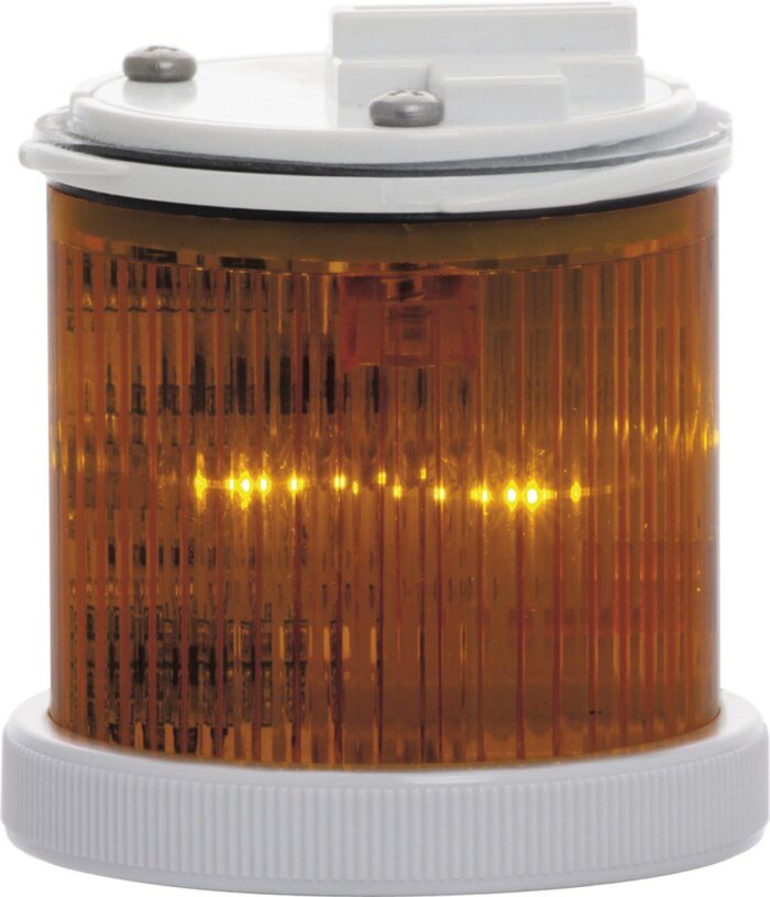 MINI TWS light module; orange; 240AC; 50mm; flashing or burning; grey housing; IP66 - Image 1