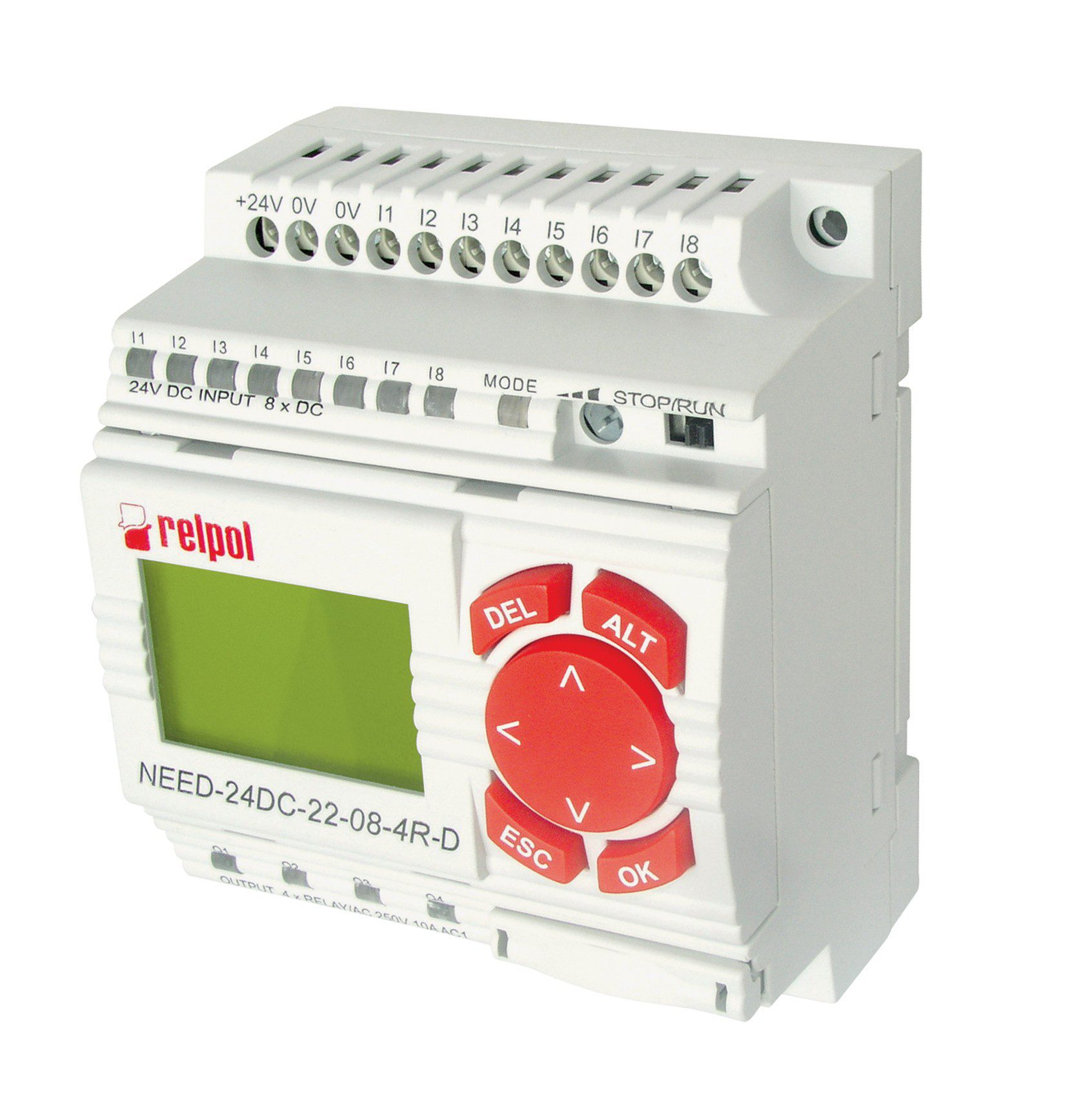 5658 NEED-230AC-22-08-4R-D programmable control relay; 230AC; 8 inputs (2 analogue); 4 relay outputs - Image 1