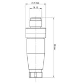 Plug M12; 4pin; male; straight; screw terminals - Image 2