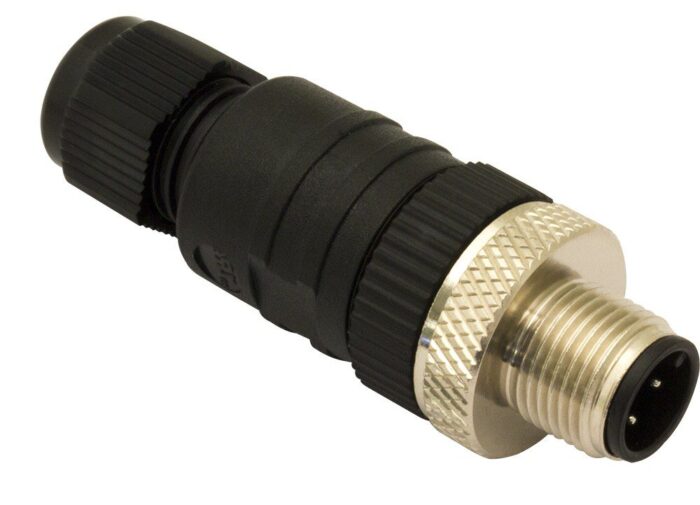 Plug M12; 4pin; male; straight; screw terminals - Image 1