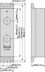 M22-FI2 блок кнопок; 2 отверстия; серый; IP67; низкий профиль - Изображение 2