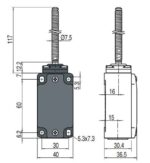 FD 525 teekonnalüliti; 1NO+1NC; metallkorpus; snap action; spiraalvedru - pilt 2