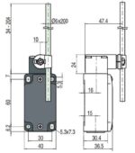 FD 536 teekonnalüliti; 1NO+1NC; metallkorpus; snap action; varras - pilt 2