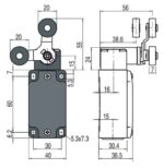 FD 541 travel switch; 1NO+1NC; metal body; snap action; roller and lever - Image 2