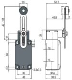 FD 556 teekonnalüliti; 1NO+1NC; metallkorpus; snap action; rullik ja hoob - pilt 2