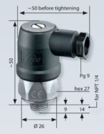 SW 27 rõhulüliti; 0,3...1,5bar; 1CO; G¼"; IP65 - pilt 2