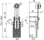 FM 555-T6 road switch; 1NO+1NC; metal body; fast action; roller and lever; -40˚...+80˚C - Image 2