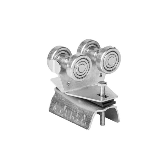 Metal carrier; with four metal rollers; for 56mm busbar; for max 68mm ribbon cable. - Image 1
