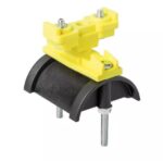 Plastic carrier/fixer for end of bus; 32mm bus; max 55mm ribbon cable.
