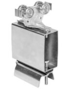 Metal suspension bracket; with four metal rollers; for 32mm busbar; for max 62mm ribbon cable.