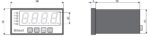 PDU-420-P-230V Process indicator; 85-260AC/DC; 2 x relay (1A); RS 485/Modbus RTU; IP40/20 - Image 2