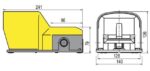 PX 10111 pedal; safety lock; 1NO+1NC; fast action; plastic housing; yellow; IP65 - Image 2