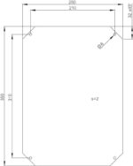 MPS ARCA 4030 paigaldusplaat; 350x250mm; metall - pilt 2