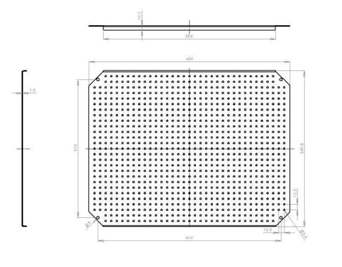 Монтажная панель MPMP ARCA 5040; 450x350 мм; перфорированный металл - Изображение 2