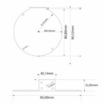 SNT signal light bracket; wall mounted; black; Ø70mm - Image 2