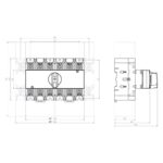 KU 3100CO transfer switch; 3 poles; DIN-plug; 100A; 55kW - Image 2