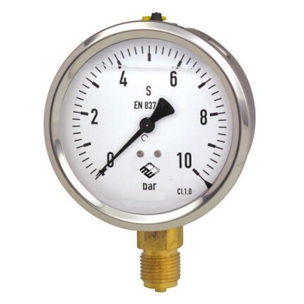 RChG80-1 pressure gauge; glycerine; 0...1bar; G3/8" copper inlet