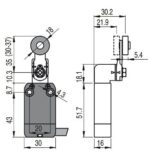 NF B112KB-DN2 Road switch; 1NO+1NC; plastic body; fast action; 2m cable - Image 2