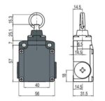 FL 576 travel switch; 1NO+1NC; metal body; snap action; ring - Image 2