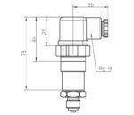 MIDAS C08 rõhuandur; 0...4bar; 8-30DC; 4-20mA; G½" - pilt 2